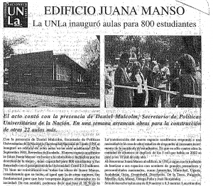 La UNLa inaguró aulas para 800 estudiantes