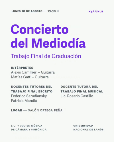 Concierto del Mediod&iacute;a: Trabajo final de graduaci&oacute;n
