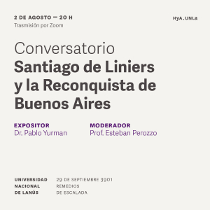 Conversatorio virtual “Santiago de Liniers y la Reconquista de Buenos Aires”