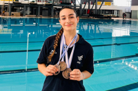 Estudiante de la UNLa fue campeona de gimnasia art&iacute;stica, super&oacute; una dura lesi&oacute;n y ahora integra la Selecci&oacute;n Argentina de Saltos Ornamentales