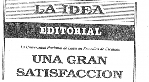 Una gran satisfacción: editorial sobre la instalación de la UNLa en Escalada