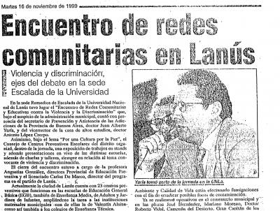 Encuentro de redes comunitarias en Lanús