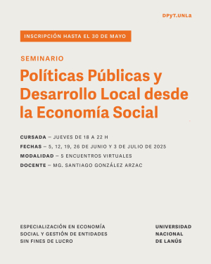 Seminario sobre políticas públicas, desarrollo local y economía social