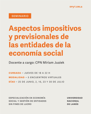 Curso sobre aspectos impositivos y previsionales de las entidades de la econom&iacute;a social