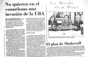No quieren en el conurbano una invasión de la UBA