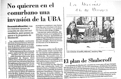No quieren en el conurbano una invasión de la UBA