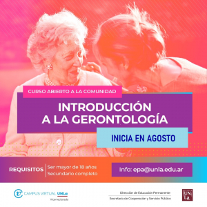 Curso abierto a la comunidad: Introducción a la Gerontología