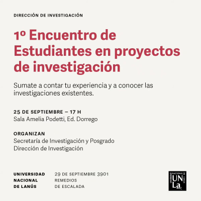 Primer Encuentro de estudiantes en proyectos de investigación