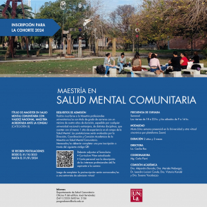 La Maestría en Salud Mental Comunitaria abre inscripción para 2024