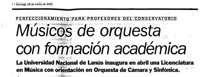 Músicos de orquesta con formación académica