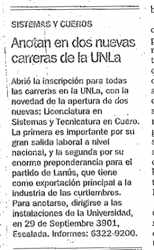 Anotan en dos nuevas carreras en la UNLa