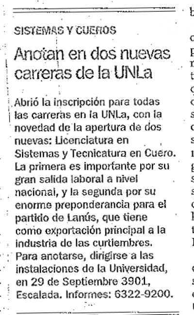 Anotan en dos nuevas carreras en la UNLa