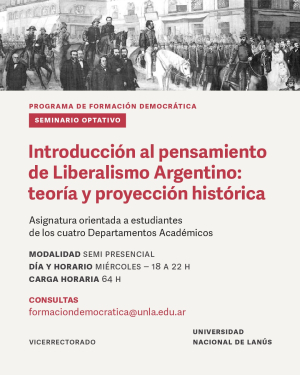 Seminario sobre liberalismo argentino para estudiantes UNLa
