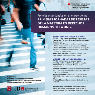 Primeras Jornadas de Tesistas de la Maestría en Derechos Humanos