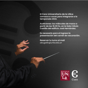 Audiciones para el coro de la UNLa