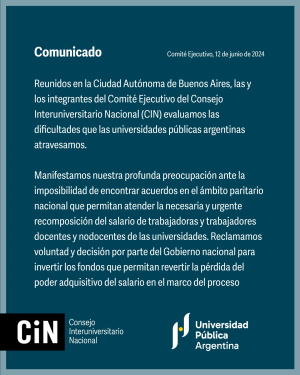 CIN: Preocupación ante la imposibilidad de encontrar acuerdos en el ámbito paritario nacional