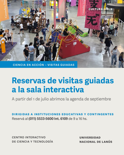 Reservas para visitas guiadas al Centro Interactivo de Ciencia y T&eacute;cnolog&iacute;a