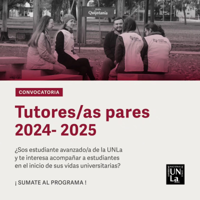 Convocatoria para el Programa Tutores/as Pares