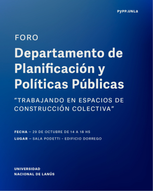Foro del Departamento de Planificación y Políticas Públicas