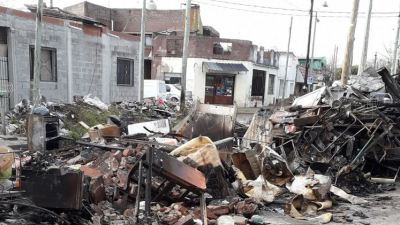 Remedios de Escalada: tras un incendio, reconstruyen el merendero Todo Por Los Chicos
