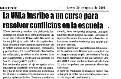 La UNLa incribe a un curso para resolver conflictos en la escuela