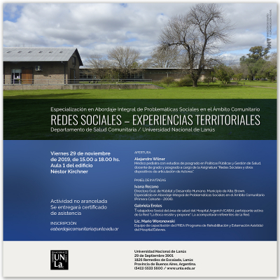 Charla sobre redes sociales y experiencias territoriales