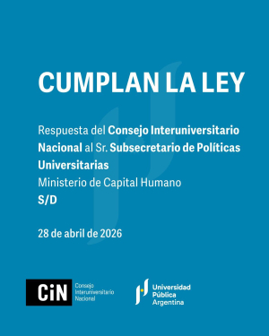 Respuesta del Consejo Interuniversitario Nacional al requerimiento de la Subsecretar&iacute;a de Pol&iacute;ticas Universitarias