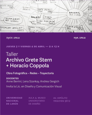 Te invitamos a un taller sobre el Archivo Grete Stern + Horacio Coppola
