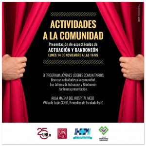 Espectáculos de actuación y bandoneón para la comunidad