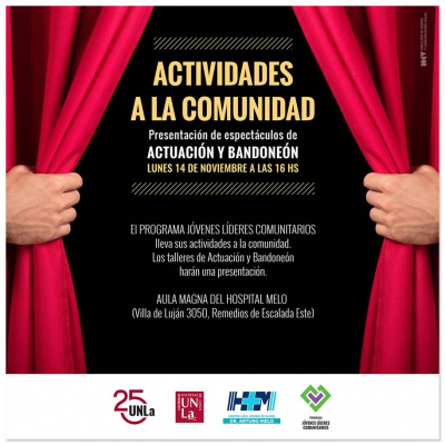 Espectáculos de actuación y bandoneón para la comunidad