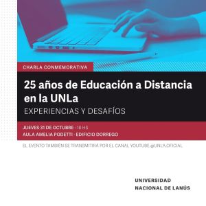 25 años de Educación a Distancia en la UNLa