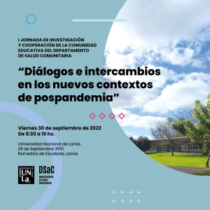 I Jornada de Investigación y Cooperación de la Comunidad Educativa del Departamento de Salud Comunitaria