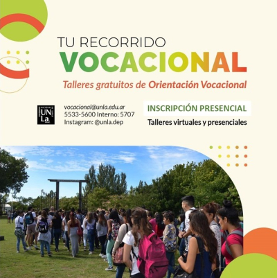 Sumate a nuestros talleres gratuitos de Orientación Vocacional