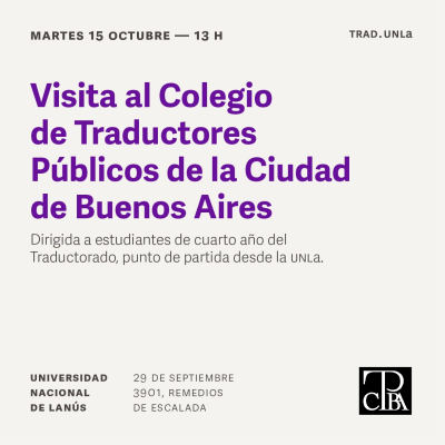 Visita al Colegio de traductores públicos de la ciudad de Buenos Aires