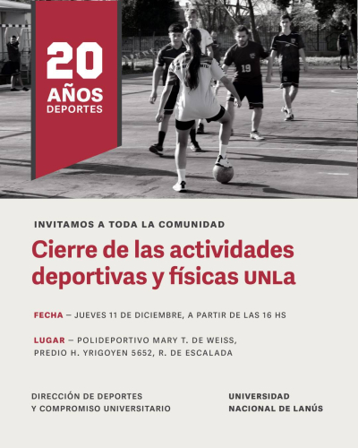 Cierre de actividades deportivas y f&iacute;sicas