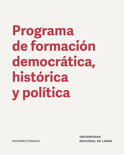 Seminarios optativos del Programa de formaci&oacute;n democr&aacute;tica, hist&oacute;rica y pol&iacute;tica