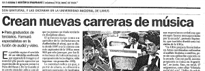 Crean nuevas carreras de música