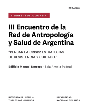 III Encuentro de la Red de Antropología y Salud en Argentina