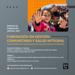 Formación en Gestión Comunitaria y Salud Integral para organizaciones que trabajan con infancias
