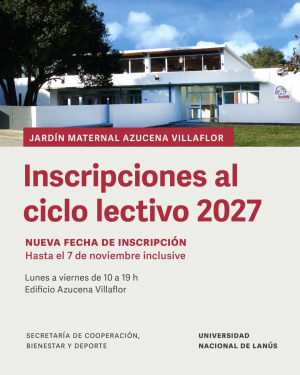 Preinscripci&oacute;n 2027 para el Jard&iacute;n Maternal &ldquo;Azucena Villaflor&rdquo;