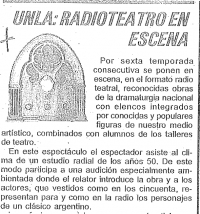 UNLa: Radioteatro en  escena