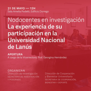 Primera Jornada de Nodocentes en Investigación