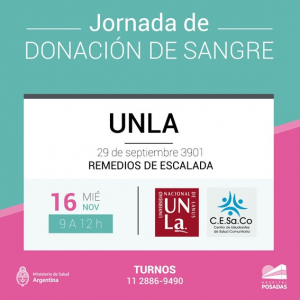 Jornada voluntaria de donación de sangre