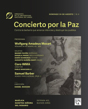 Nuestra Orquesta brindará un Concierto por la Paz