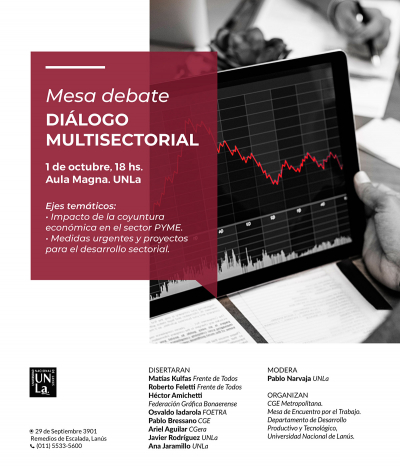El economista Matías Kulfas disertará en la UNLa