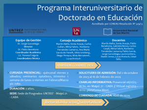 Abre admisión para la cohorte 2024 del Doctorado en Educación