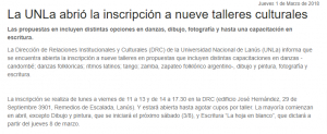 La UNLa abrió la inscripción a nueve talleres culturales
