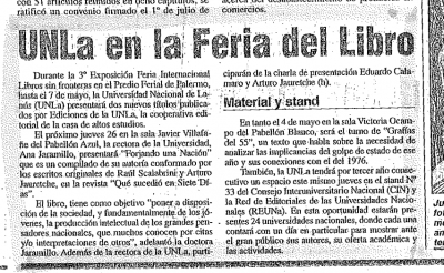 UNLa en la Feria del Libro