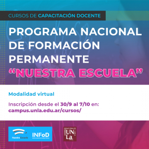 Abre inscripción para cursos de capacitación destinados a docentes de todos los niveles