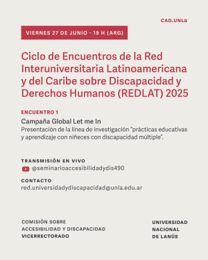 Nuevo encuentro de la REDLAT sobre educación y niñeces con discapacidad múltiple